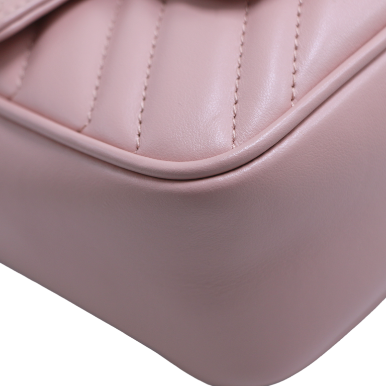 Gucci GG Marmont Belt Bag In Pink Leather 739599