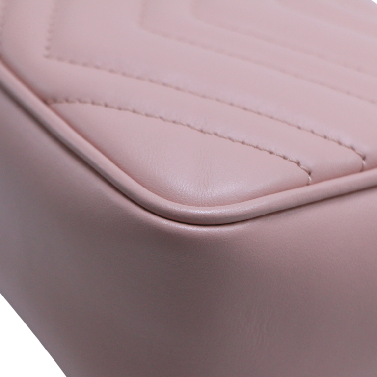 Gucci GG Marmont Belt Bag In Pink Leather 739599