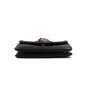 Gucci Vitello Palmellato Lux Crystal Medium Rajah Shoulder Bag Black