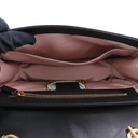 Gucci Vitello Palmellato Lux Crystal Medium Rajah Shoulder Bag Black