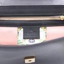 Gucci Vitello Palmellato Lux Crystal Medium Rajah Shoulder Bag Black