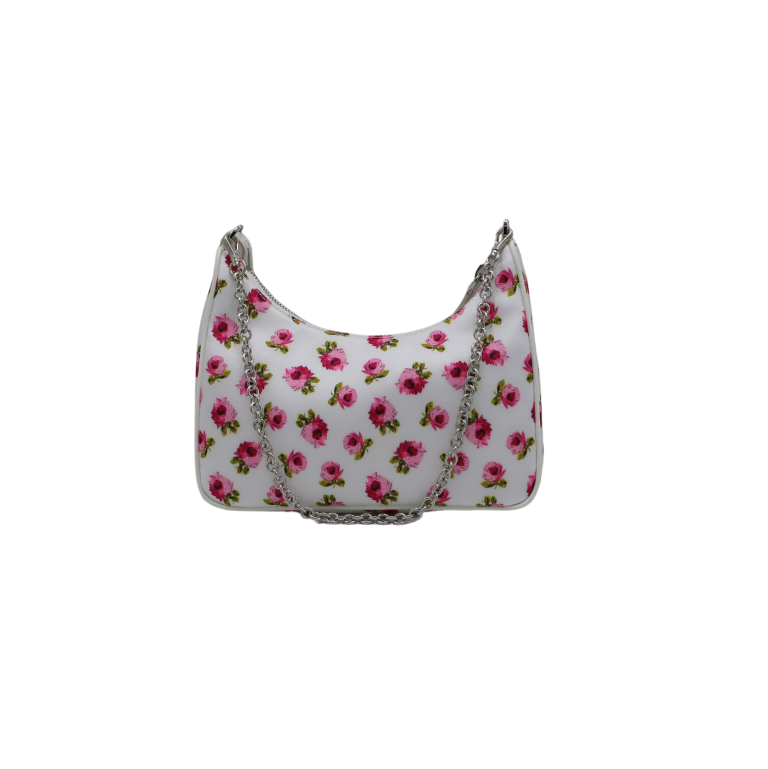 Prada Re-Edition Hobo Bag Tessuto Nylon Floral Mini