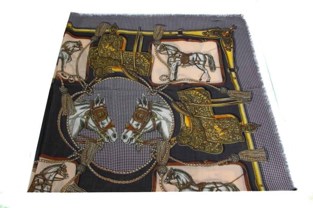 Gucci Silk Big Lady Baroque Scarf 594304 3G200 1000