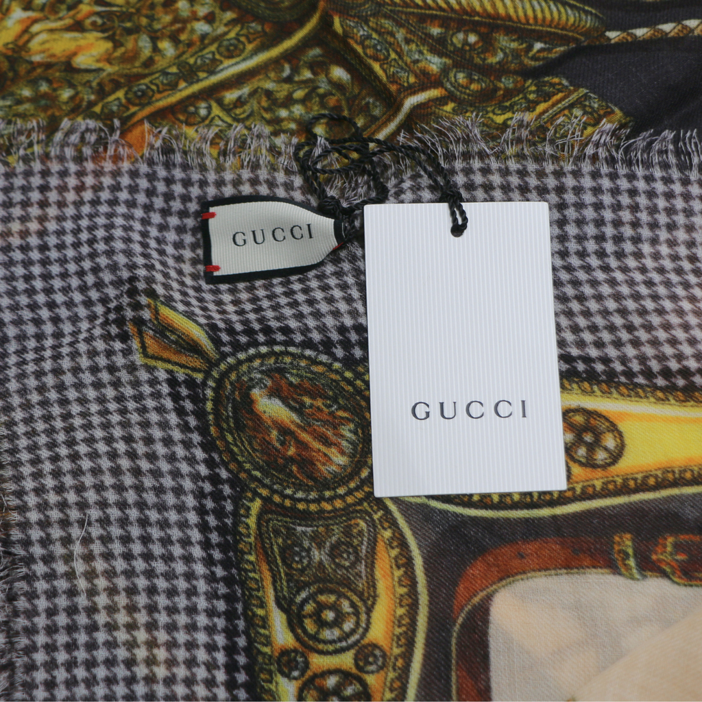 Gucci Silk Big Lady Baroque Scarf 594304 3G200 1000