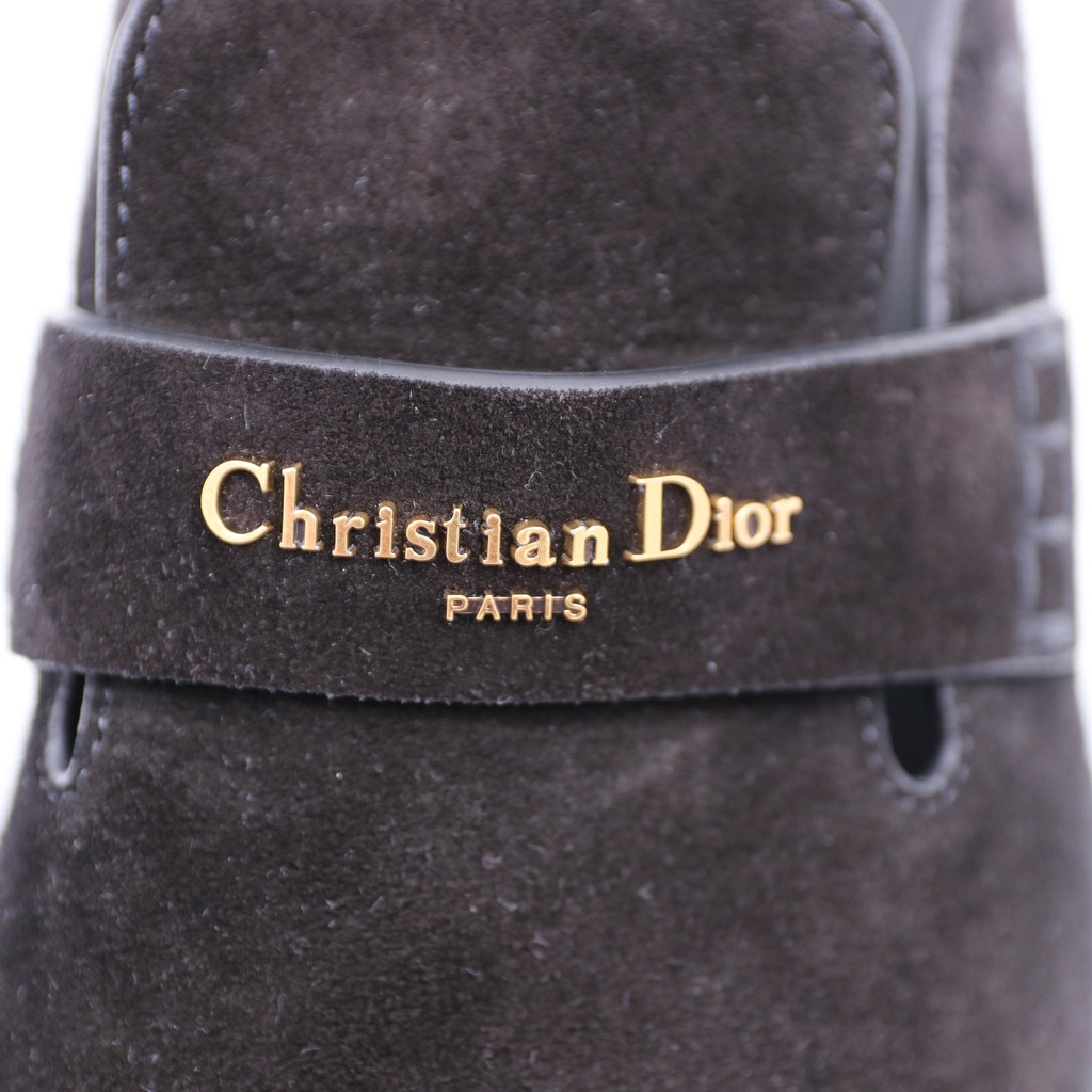 Christian Dior Boy Sabot Suede Calfskin Black Size 36 1/2