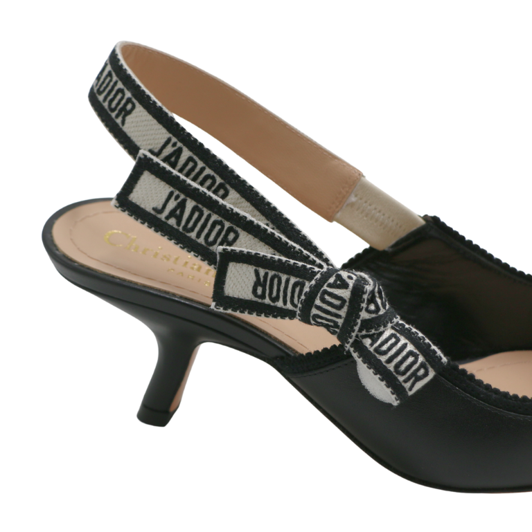 Christian Dior J'Adior Slingback Pump Matt Black In Size 36 1/2