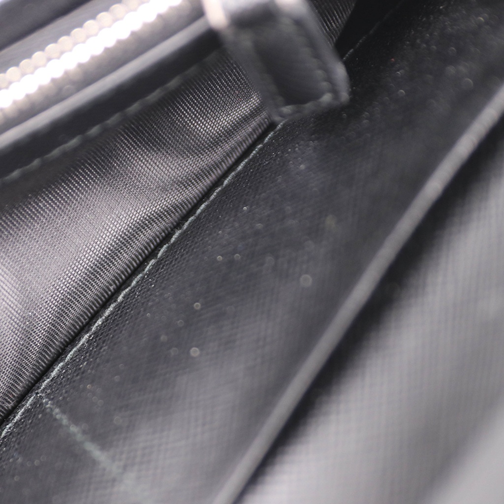 Prada Saffiano Long Folded Wallet Black