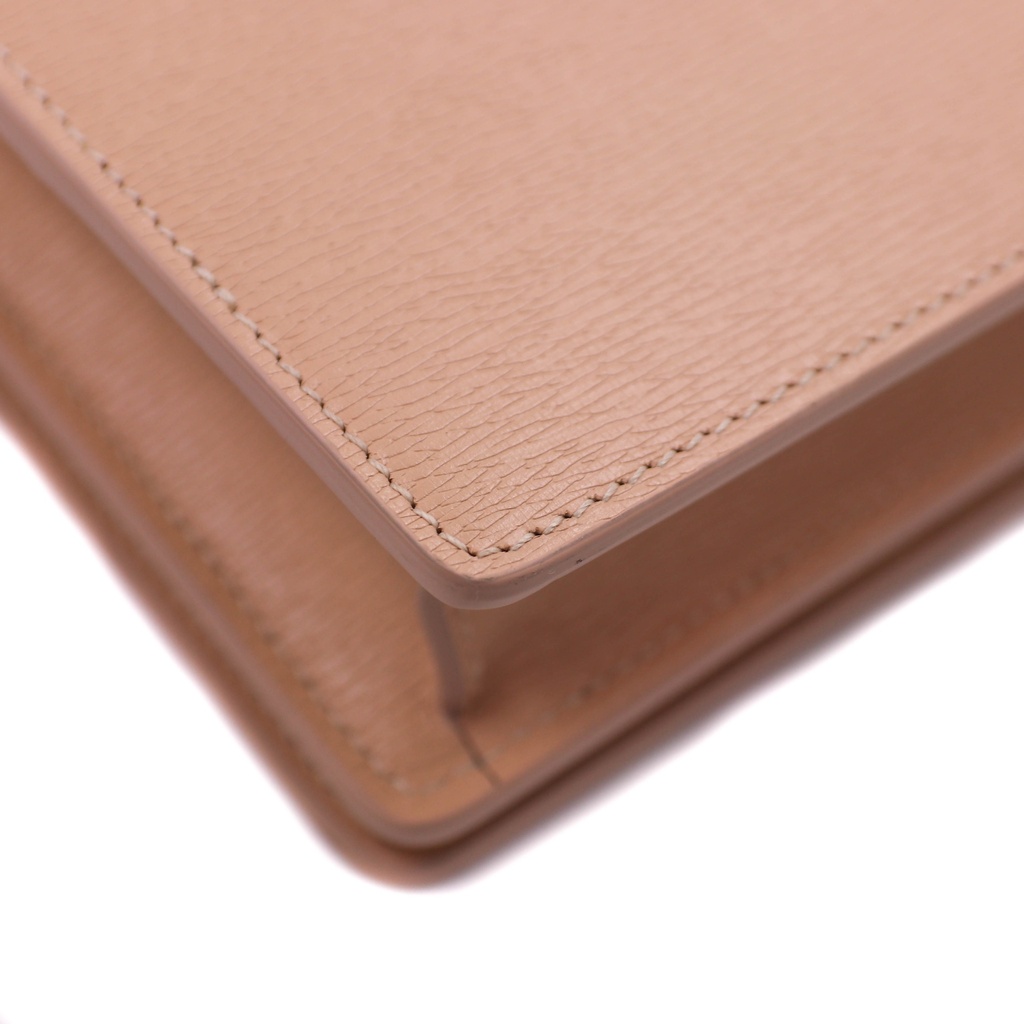 Gucci Logo Chain Wallet Shoulder Bag Beige 772643