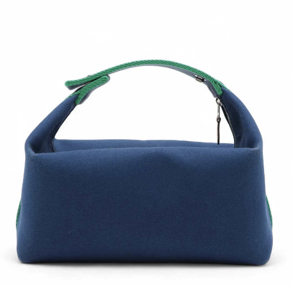 Hermes Brid A Black GM Canvas Blue