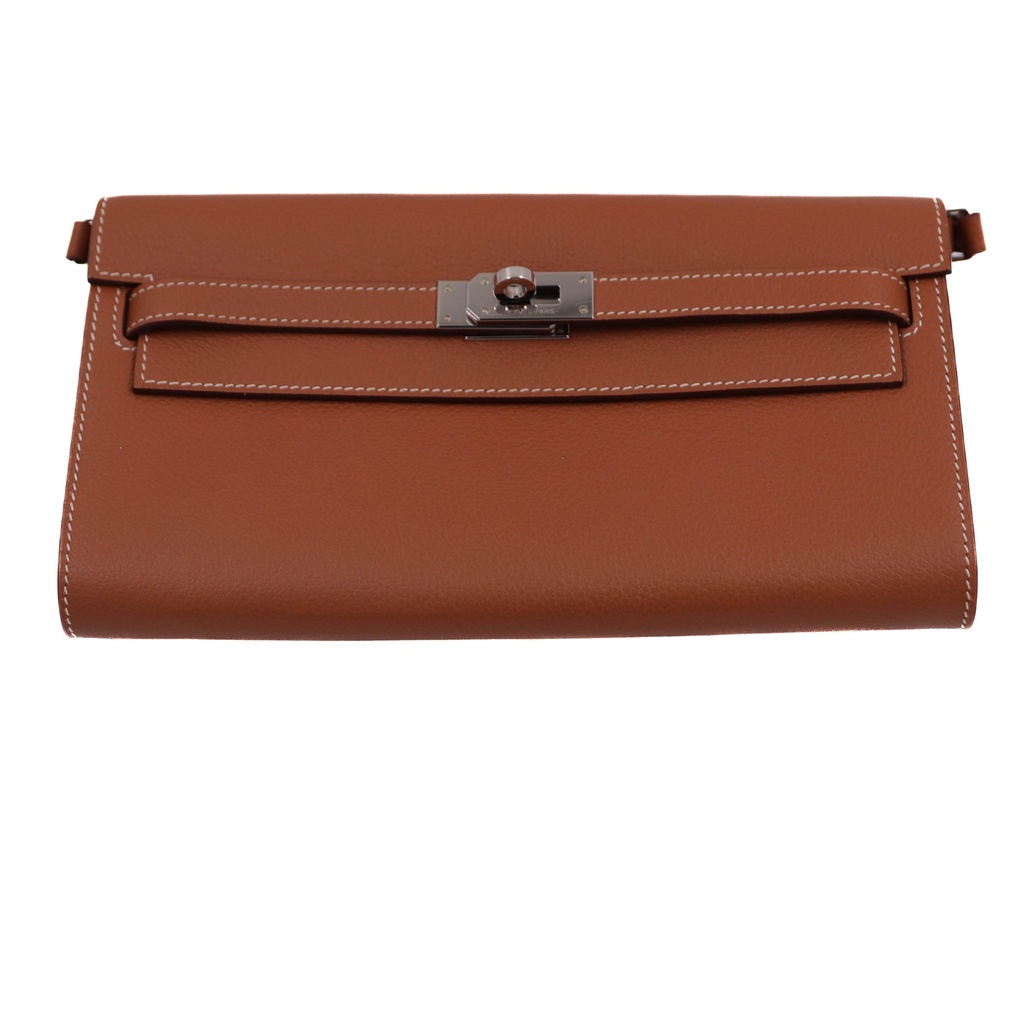 Hermes Kelly To Go Gold Brown