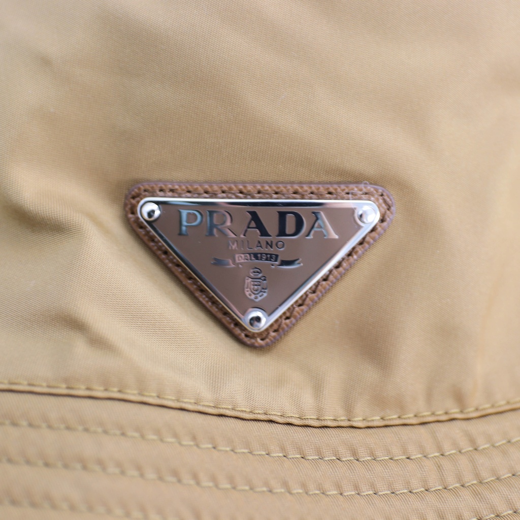 Prada Nylon Bucket Hat Brown