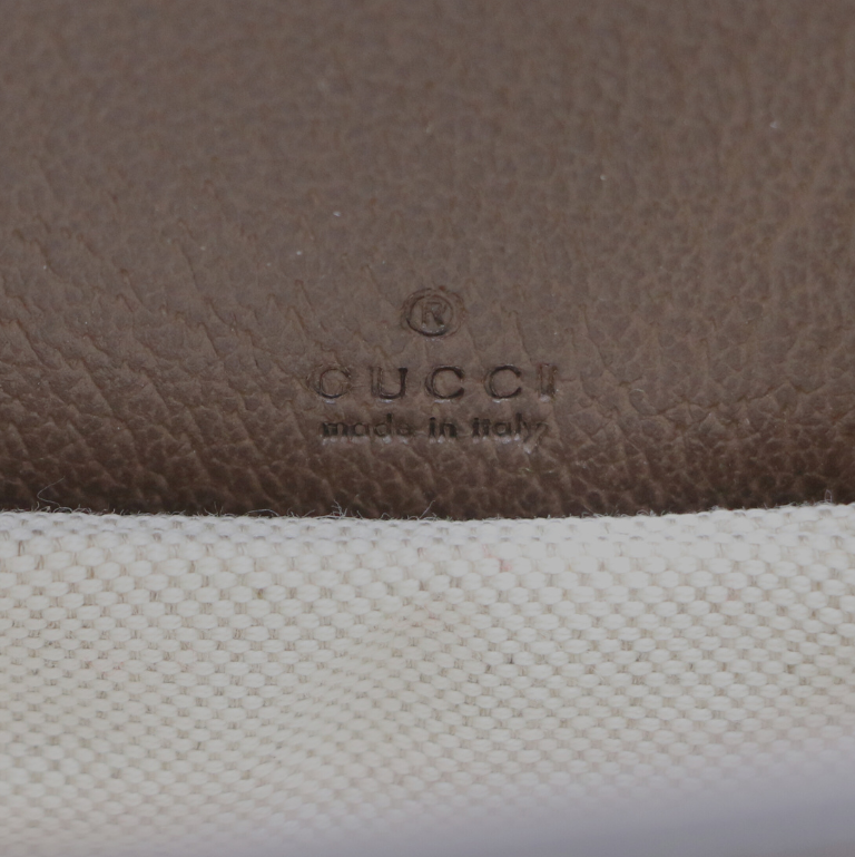 Gucci Jumbo GG Bamboo Canvas & Leather 2 Way Handbag White 686864