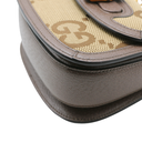 Gucci Jumbo GG Bamboo Canvas & Leather 2 Way Handbag White 686864