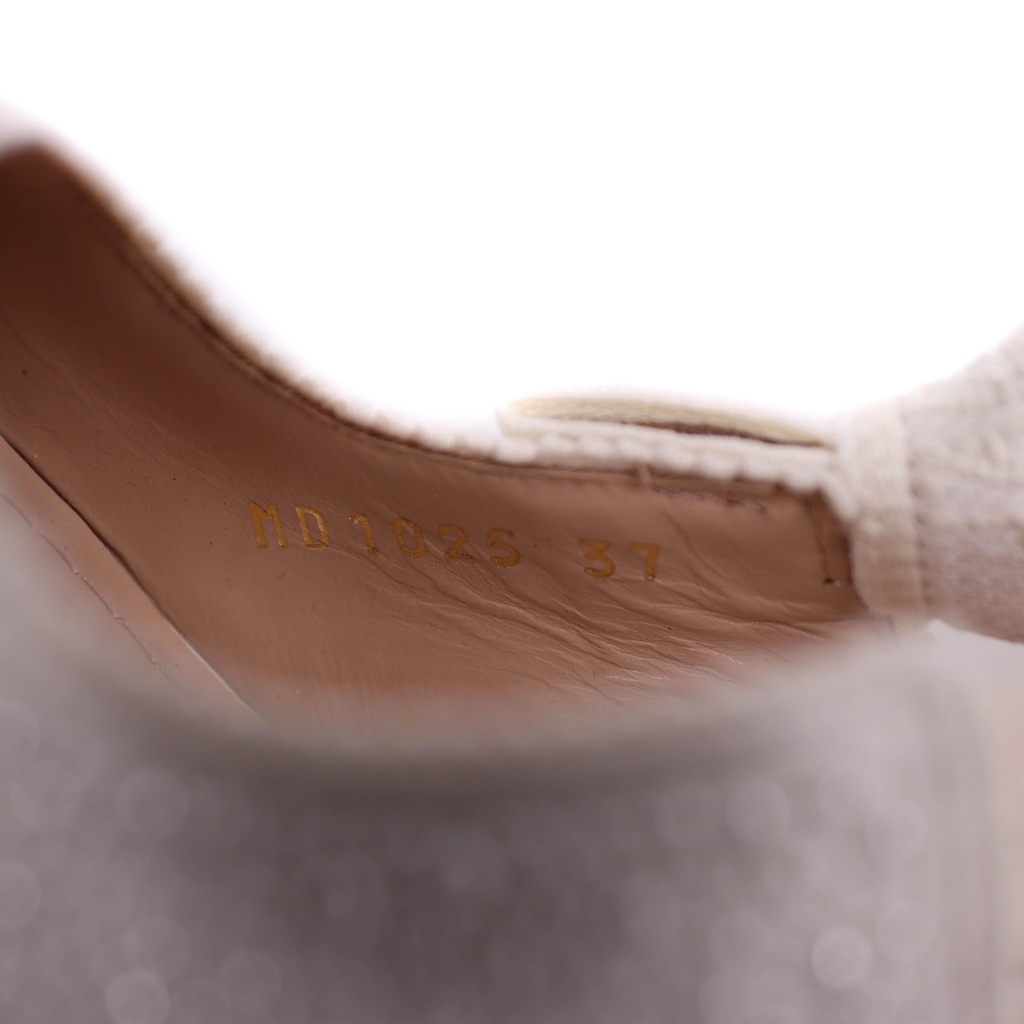 Christian Dior J'Adior Slingback Pump White Resin Pearls Size 37