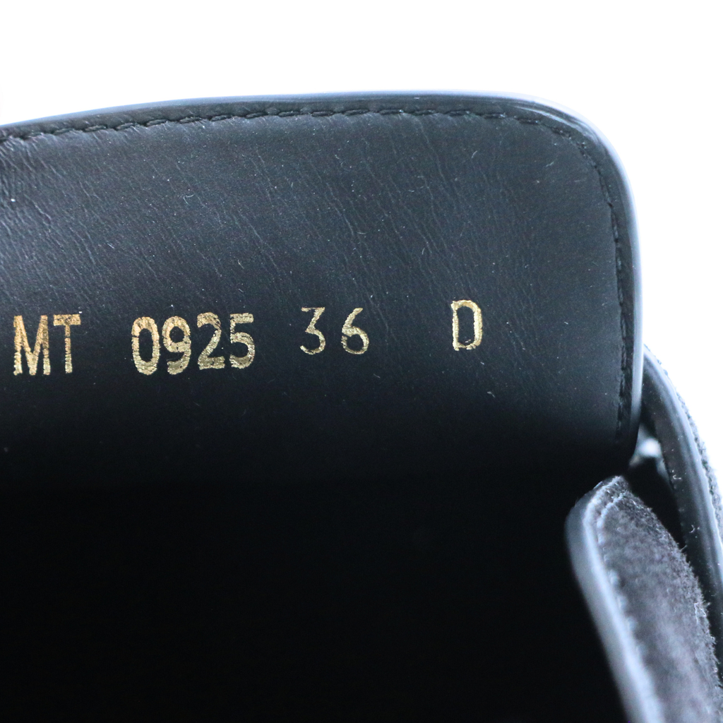 Christian Dior Boy Sabot Suede Calfskin Black Size 36