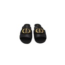 Christian Dior 30 Montaigne Heeled Slide Black Calfskin Size 37 1/2