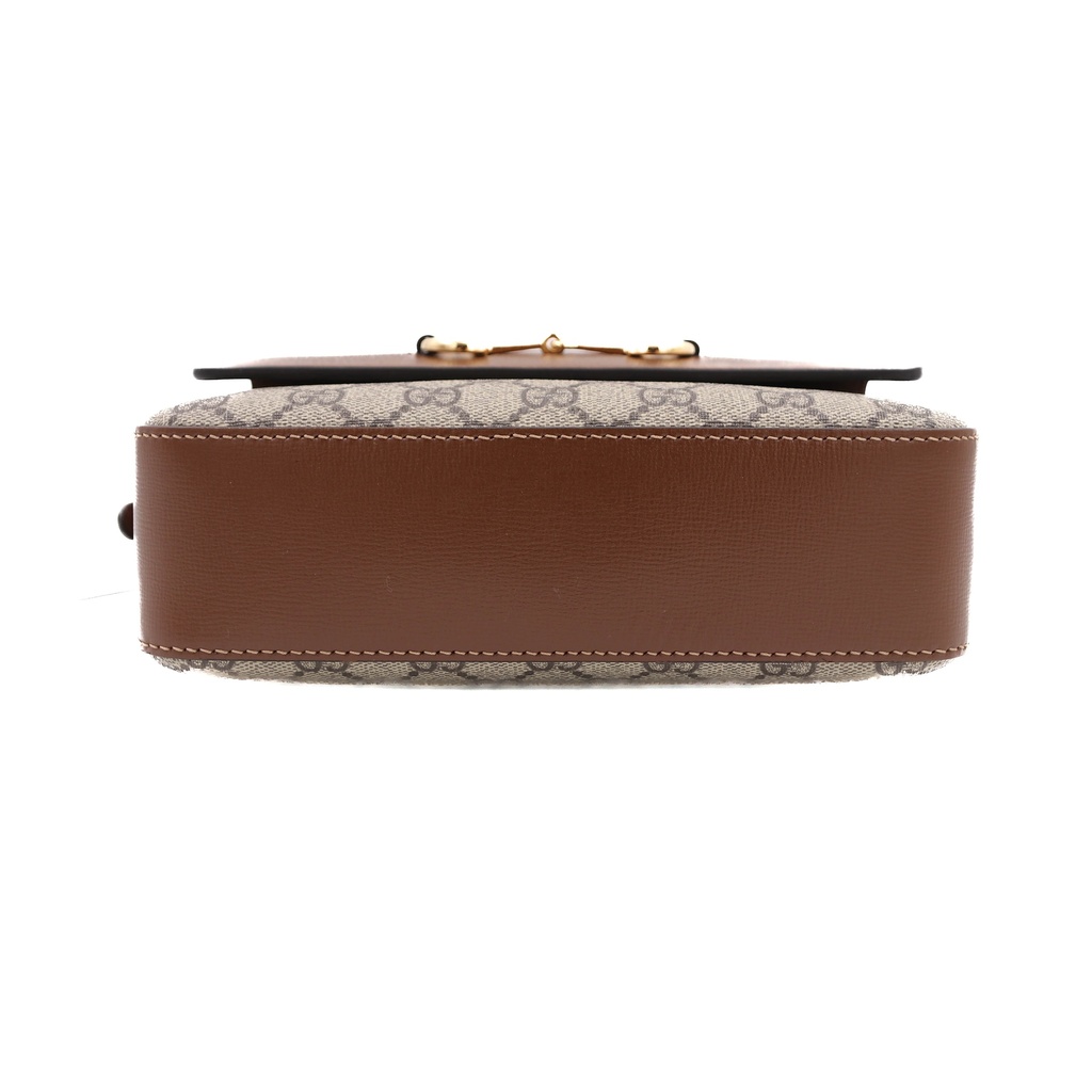 Gucci GG Supreme Horsebit Shoulder bag Brown 645454