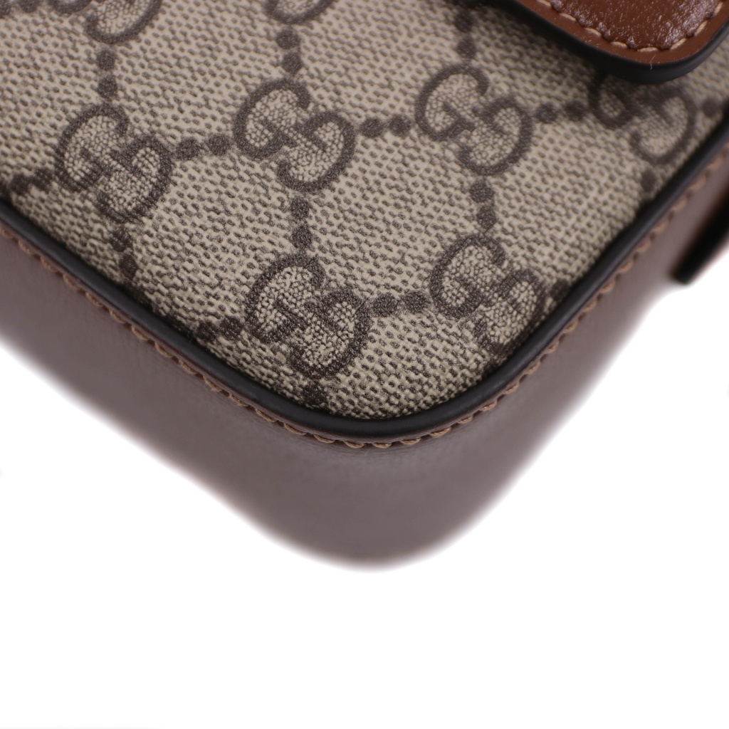 Gucci GG Supreme Horsebit Shoulder bag Brown 645454