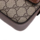 Gucci GG Supreme Horsebit Shoulder bag Brown 645454