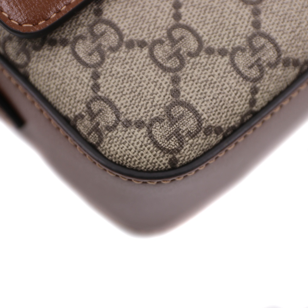 Gucci GG Supreme Horsebit Shoulder bag Brown 645454