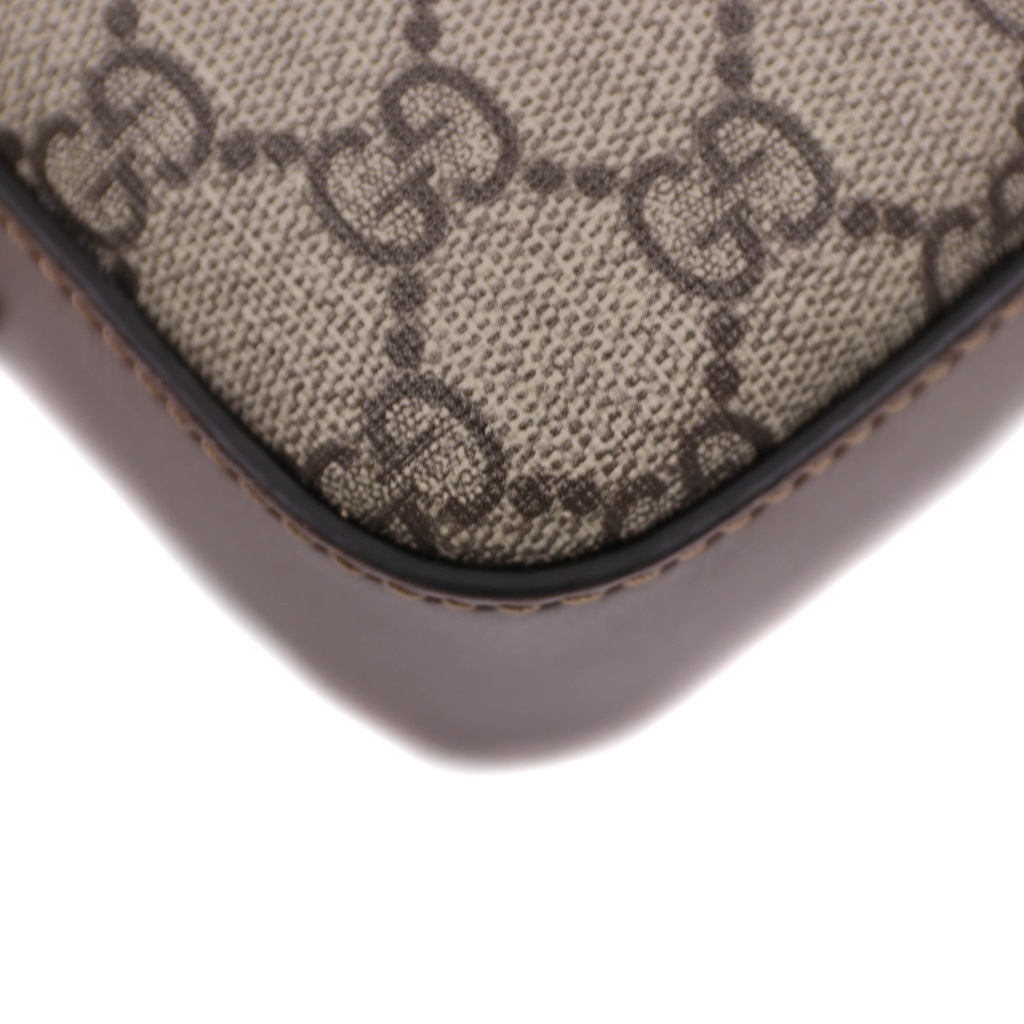 Gucci GG Supreme Horsebit Shoulder bag Brown 645454