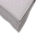 Balenciaga Chain Crush XS Crocodile Embossed Bag White