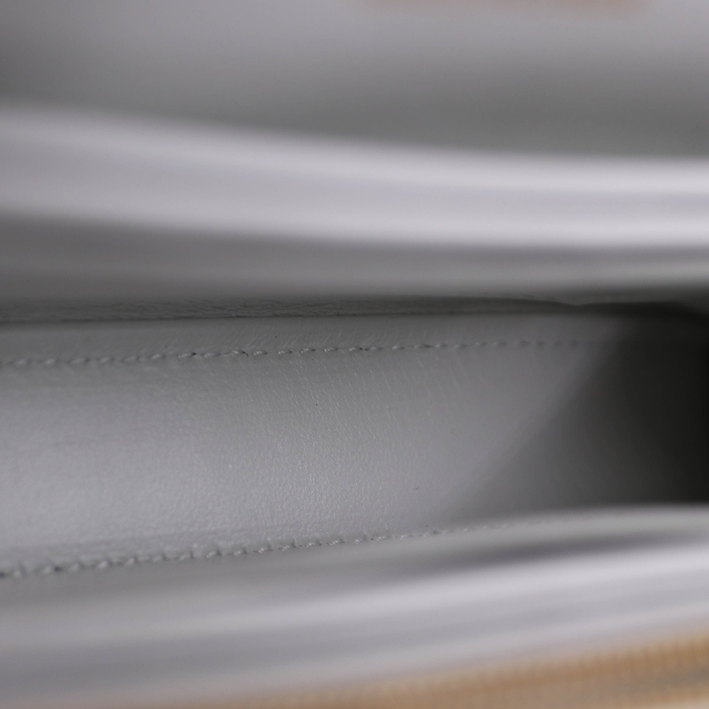 Balenciaga Chain Crush XS Crocodile Embossed Bag White