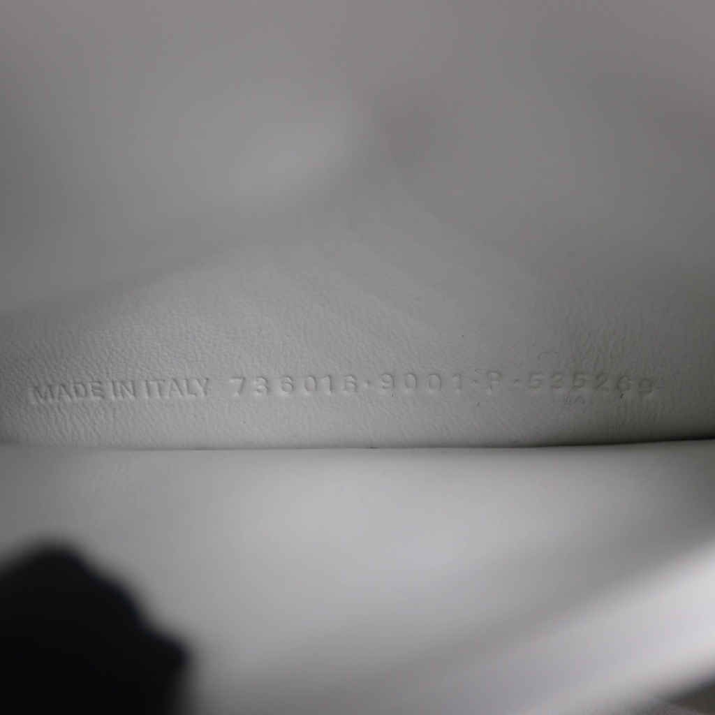 Balenciaga Chain Crush XS Crocodile Embossed Bag White