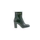 Christian Dior D-Town Heeled Boot Black Calfskin Size 36