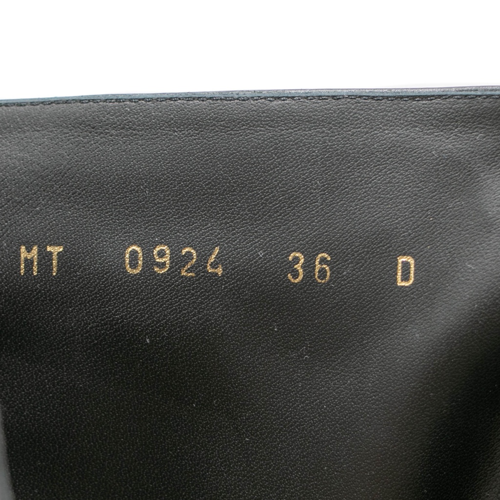 Christian Dior D-Town Heeled Boot Black Calfskin Size 39