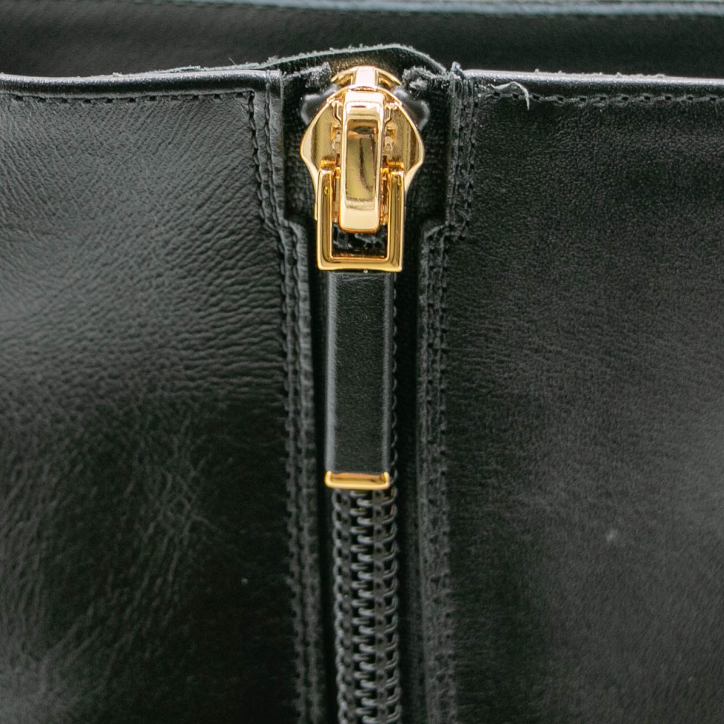 Christian Dior D-Town Heeled Boot Black Calfskin Size 39