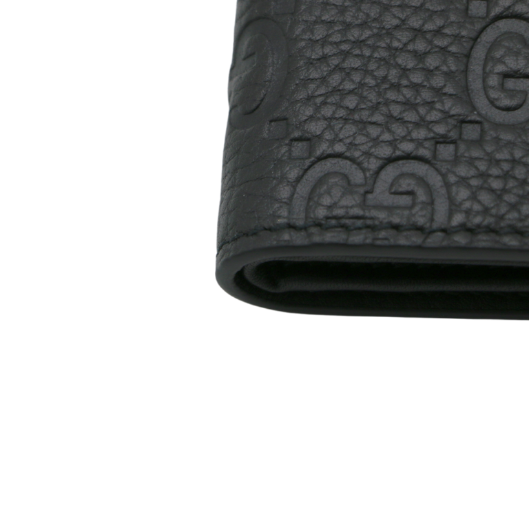 Gucci GG Embossed Leather Black Wallet 835001