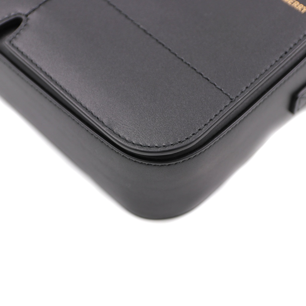 Burberry Leather Snip Crossbody Black