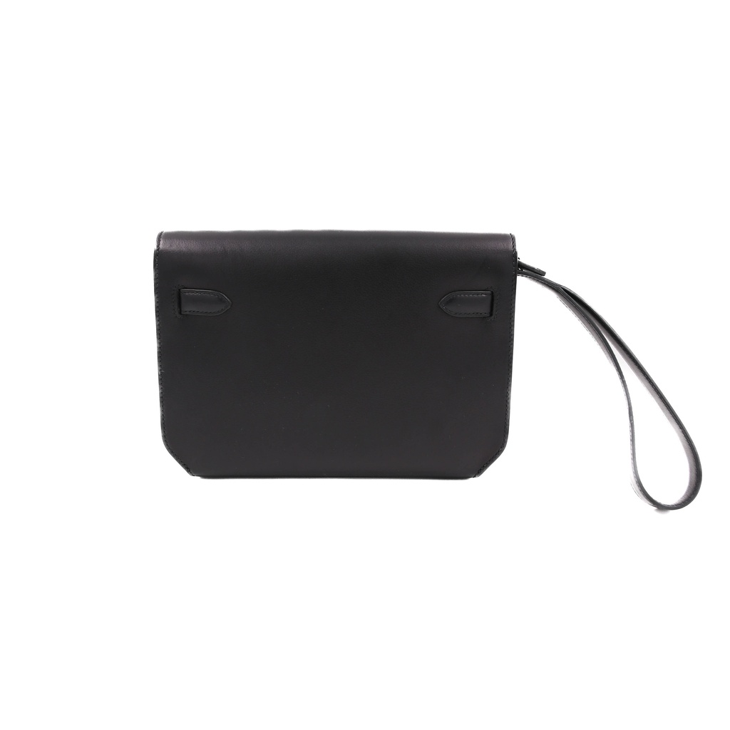 Hermes Kelly Depeches 25 Black Soft Leather Year 2021