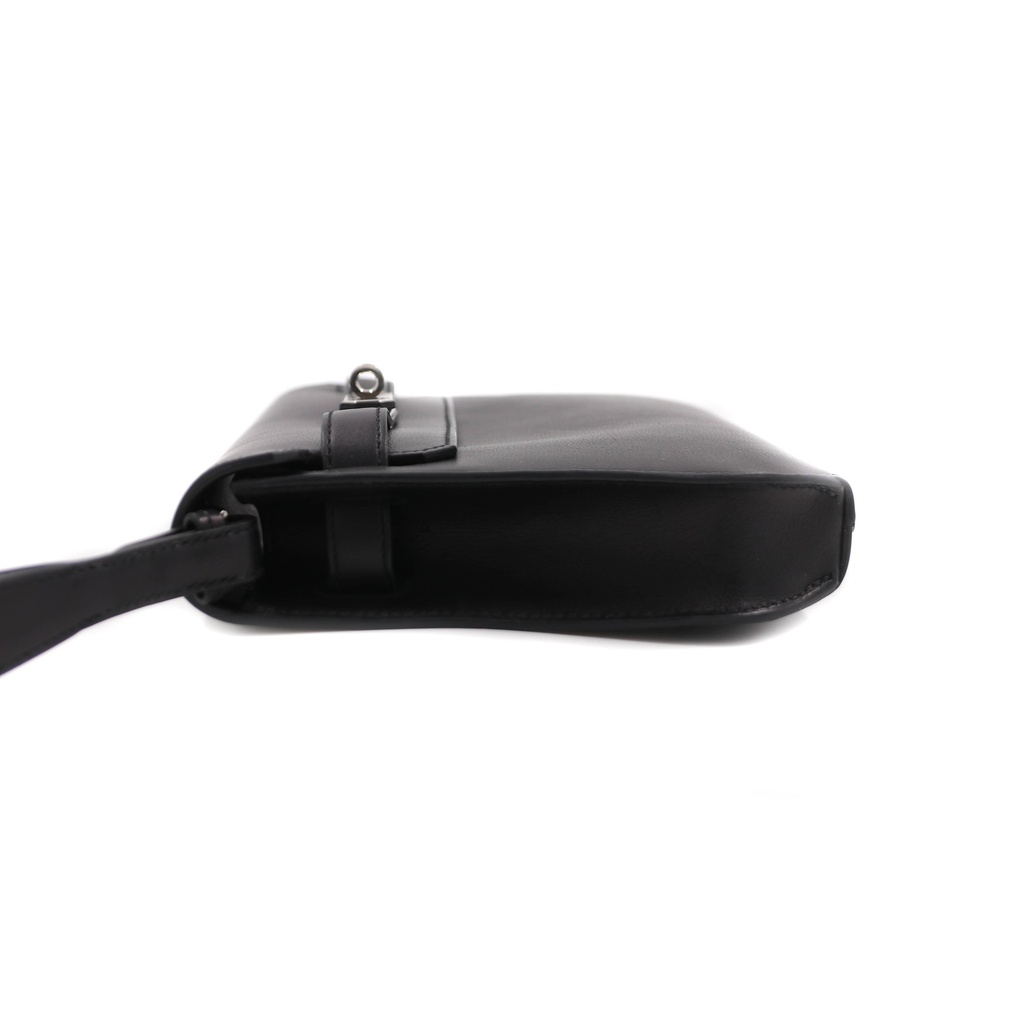 Hermes Kelly Depeches 25 Black Soft Leather Year 2021