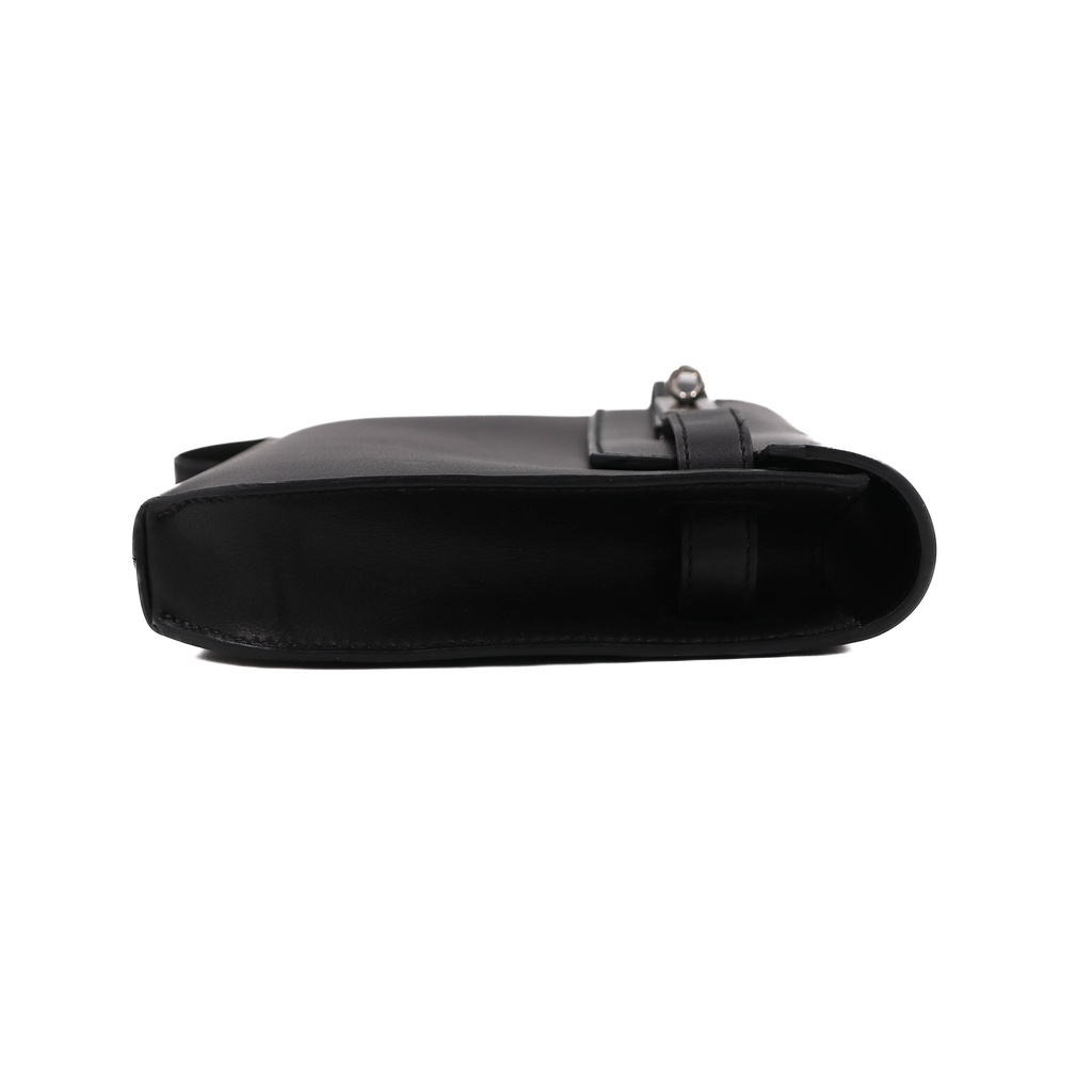 Hermes Kelly Depeches 25 Black Soft Leather Year 2021