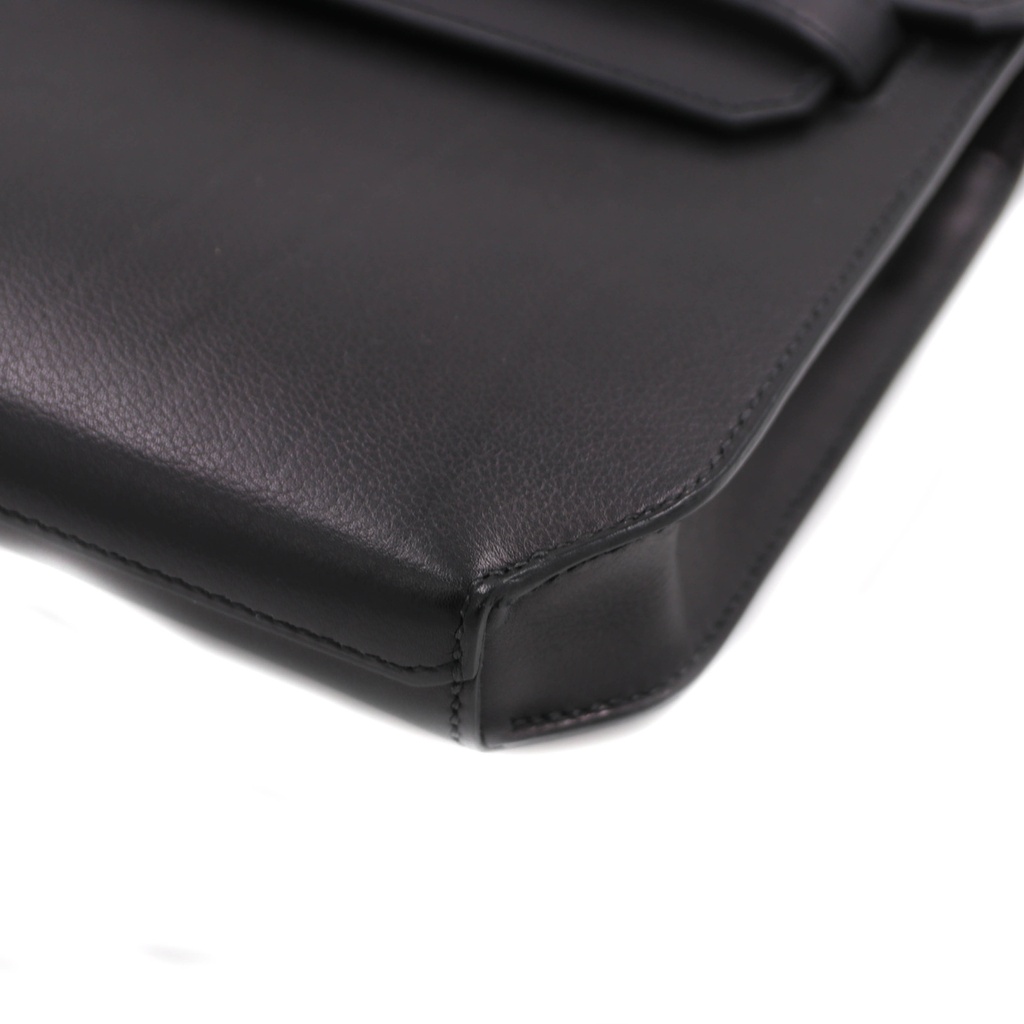 Hermes Kelly Depeches 25 Black Soft Leather Year 2021