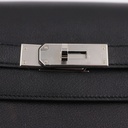 Hermes Kelly Depeches 25 Black Soft Leather Year 2021
