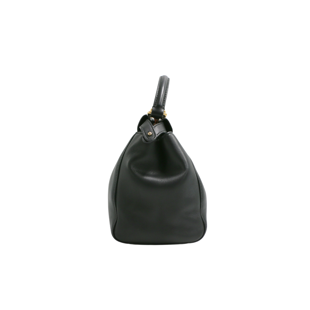 Fendi Peekaboo Small Leather Bag Black