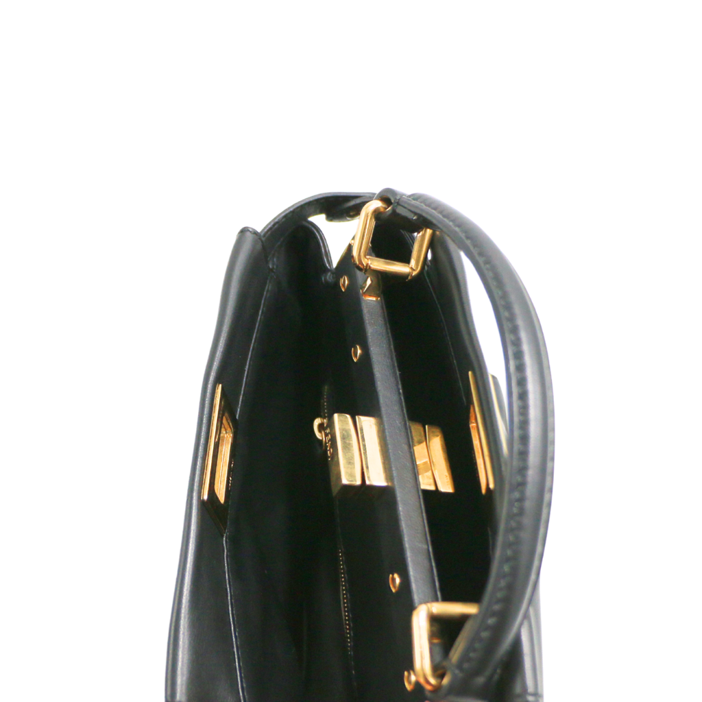 Fendi Peekaboo Small Leather Bag Black