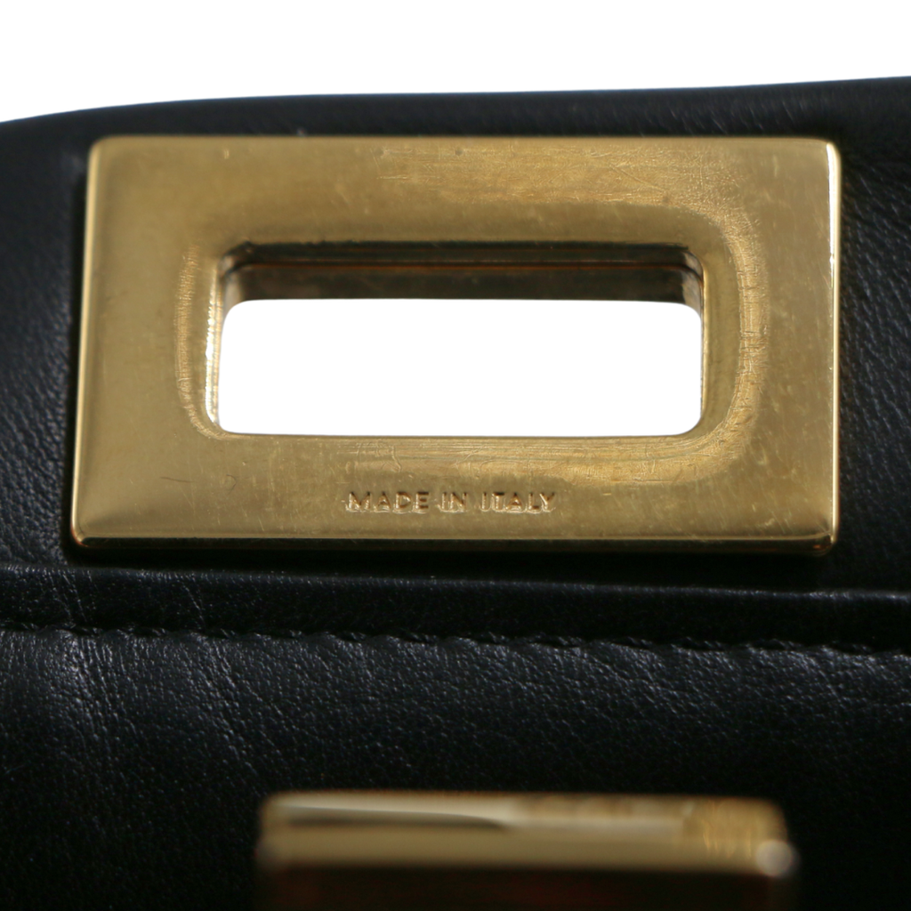 Fendi Peekaboo Small Leather Bag Black