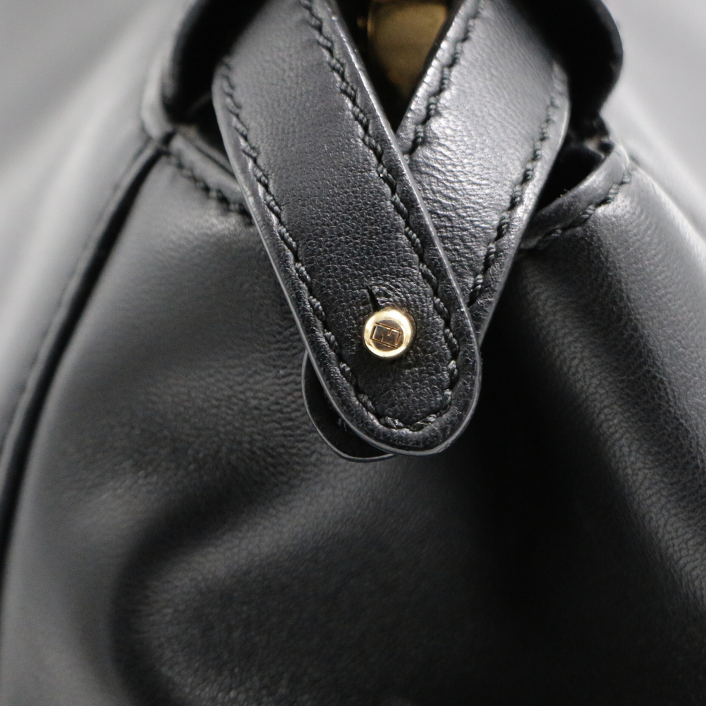 Fendi Peekaboo Small Leather Bag Black