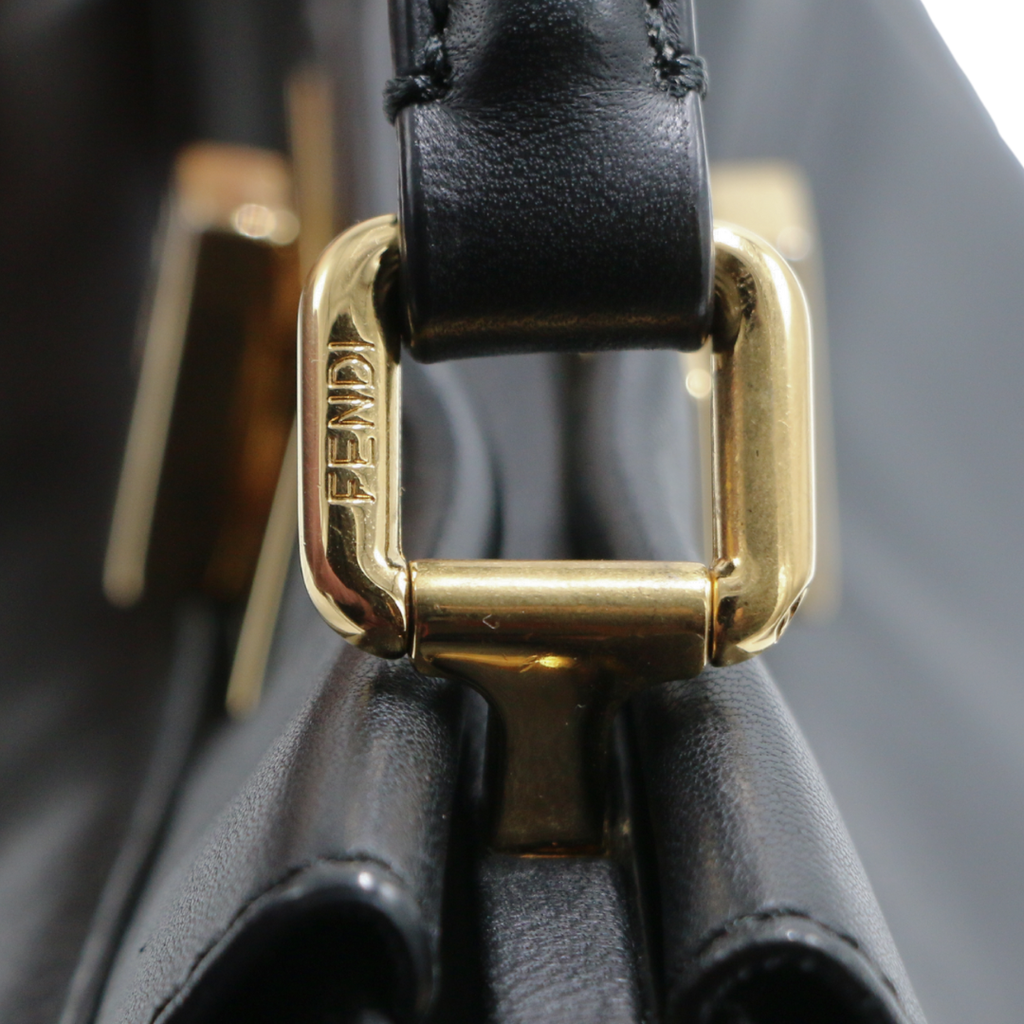 Fendi Peekaboo Small Leather Bag Black