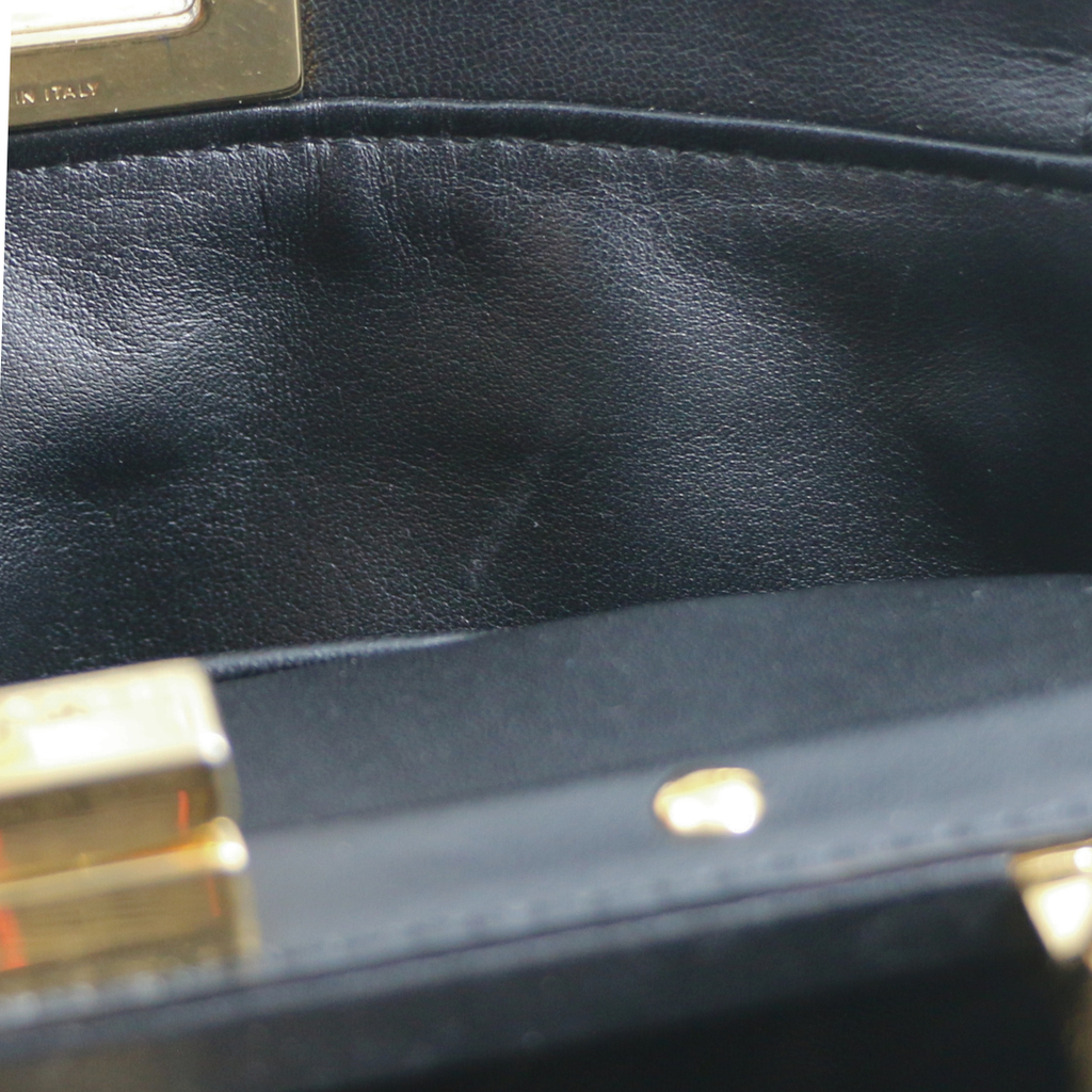 Fendi Peekaboo Small Leather Bag Black