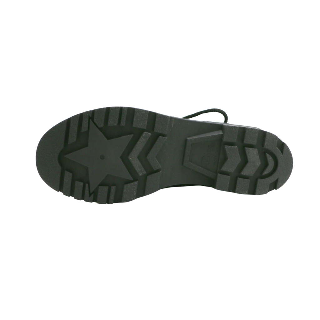 Christian Dior Women's DiorIron Ankle Boots Oblique Shiny Technical Fabric Size 37