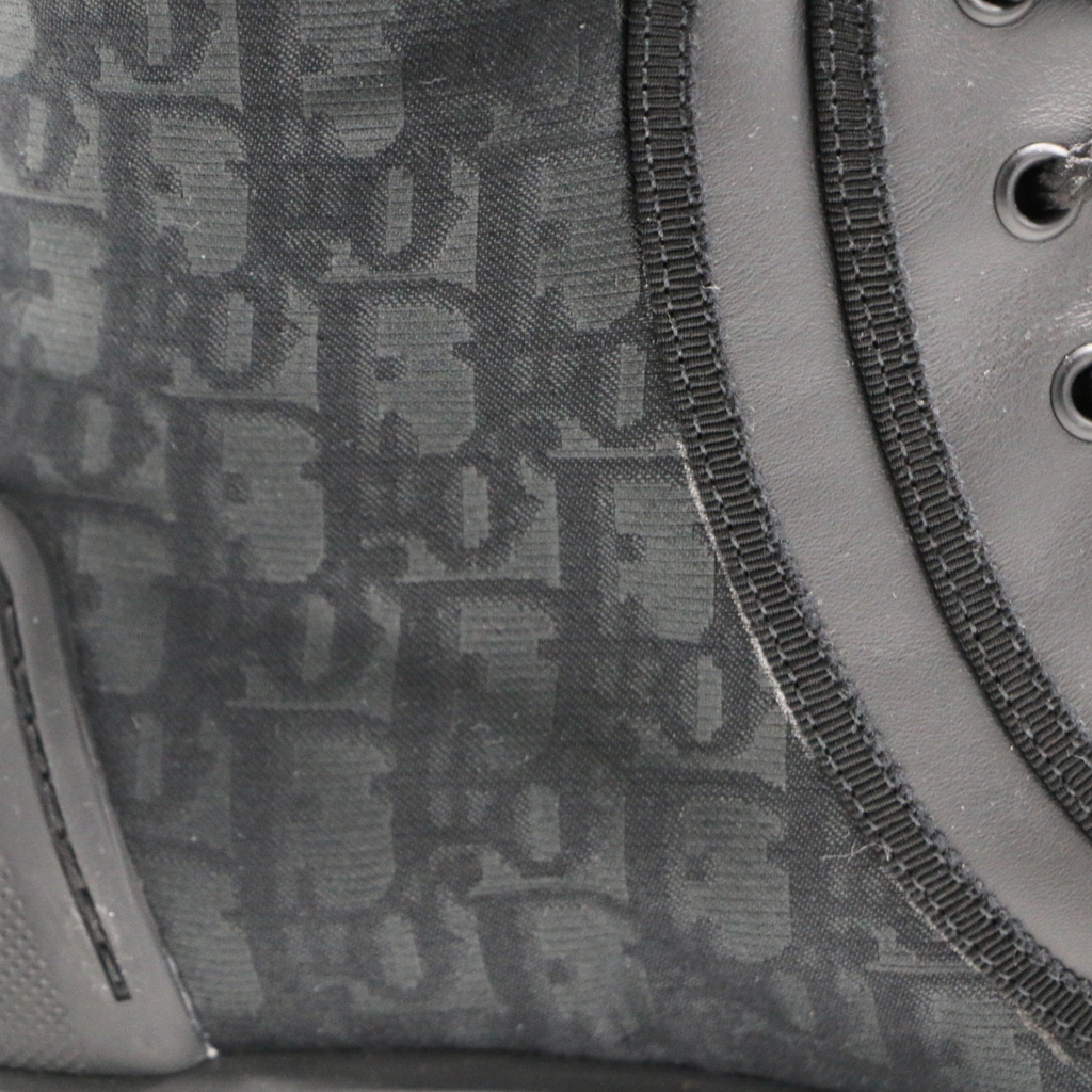 Christian Dior Women's DiorIron Ankle Boots Oblique Shiny Technical Fabric Size 37