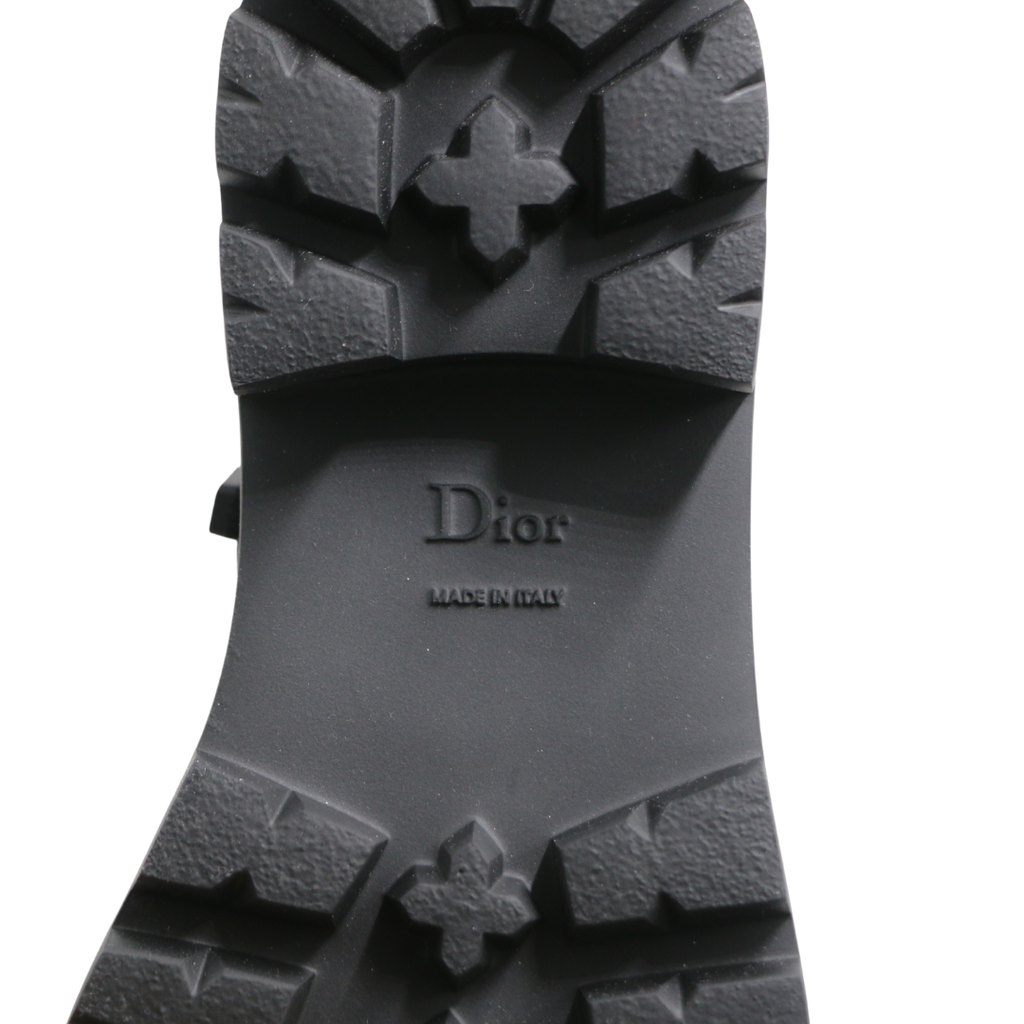 Christian Dior Dior D-Major Boot in Black Technical Fabric and Calfskin Size 36 1/2