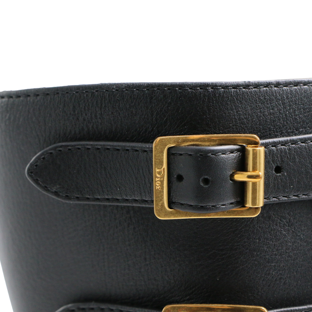 Christian Dior Dior D-Major Boot in Black Technical Fabric and Calfskin Size 36 1/2