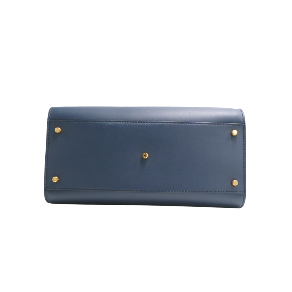 Dolce and Gabbana Large Sicily Navy Blue Handbag