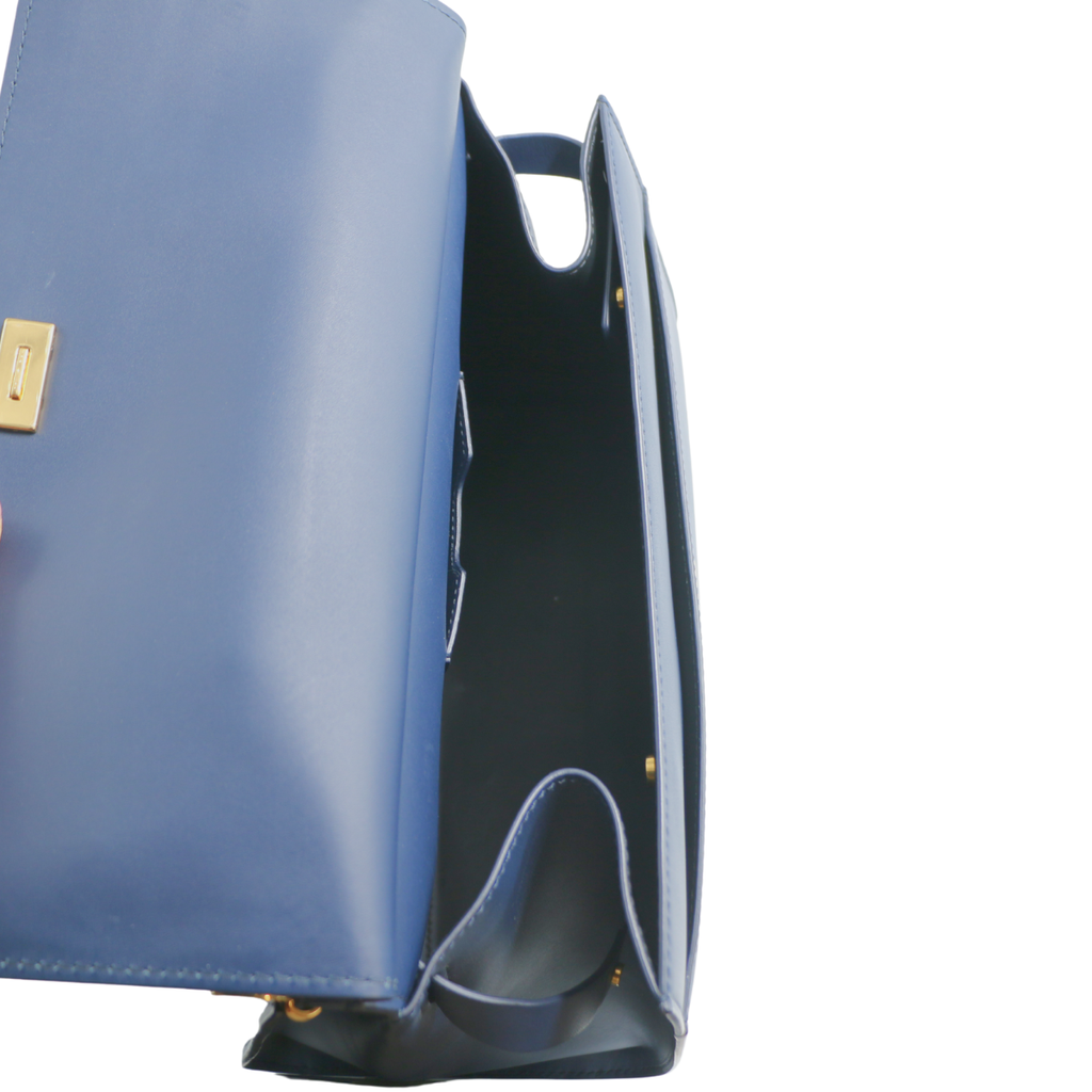 Dolce and Gabbana Large Sicily Navy Blue Handbag